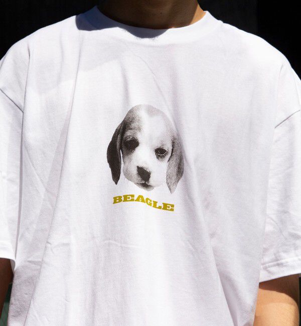 GLOSTER「【新柄追加】【GLOSTER/グロスター】DOG&CAT 犬猫プリントTシャツ」|Tシャツ・カットソー|