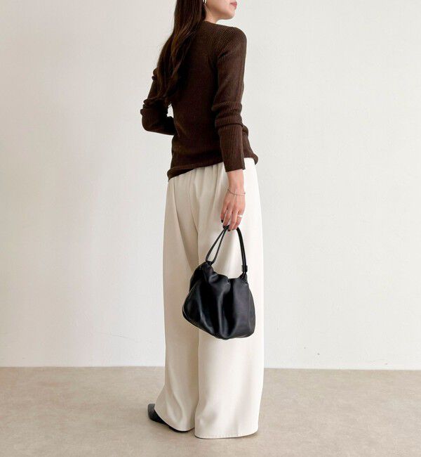 fredy emue「ウール混ベーシックリブニットプルオーバー」|ニット・セーター|