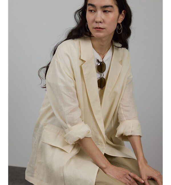 SALON adam et rope'「ラミーシアージャケット［UVケア・洗える・サイズ展開・今から秋まで］」|テーラードジャケット|