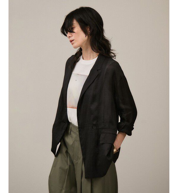 SALON adam et rope'「ラミーシアージャケット［UVケア・洗える・サイズ展開・今から秋まで］」|テーラードジャケット|