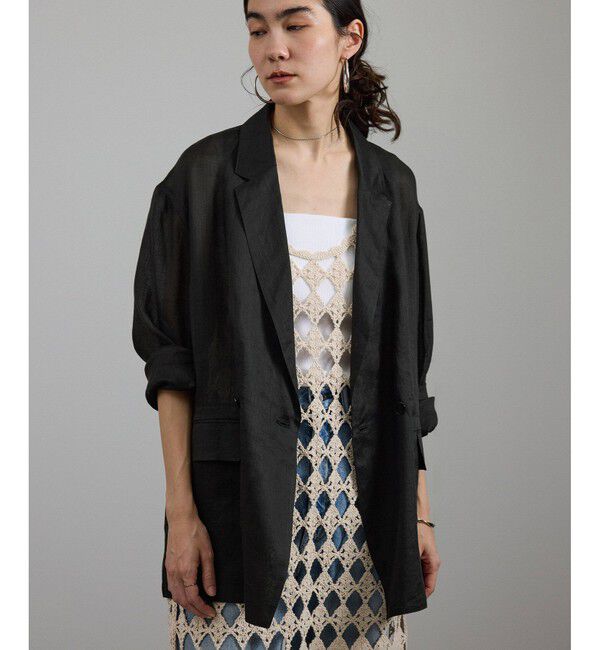 SALON adam et rope'「ラミーシアージャケット［UVケア・洗える・サイズ展開・今から秋まで］」|テーラードジャケット|