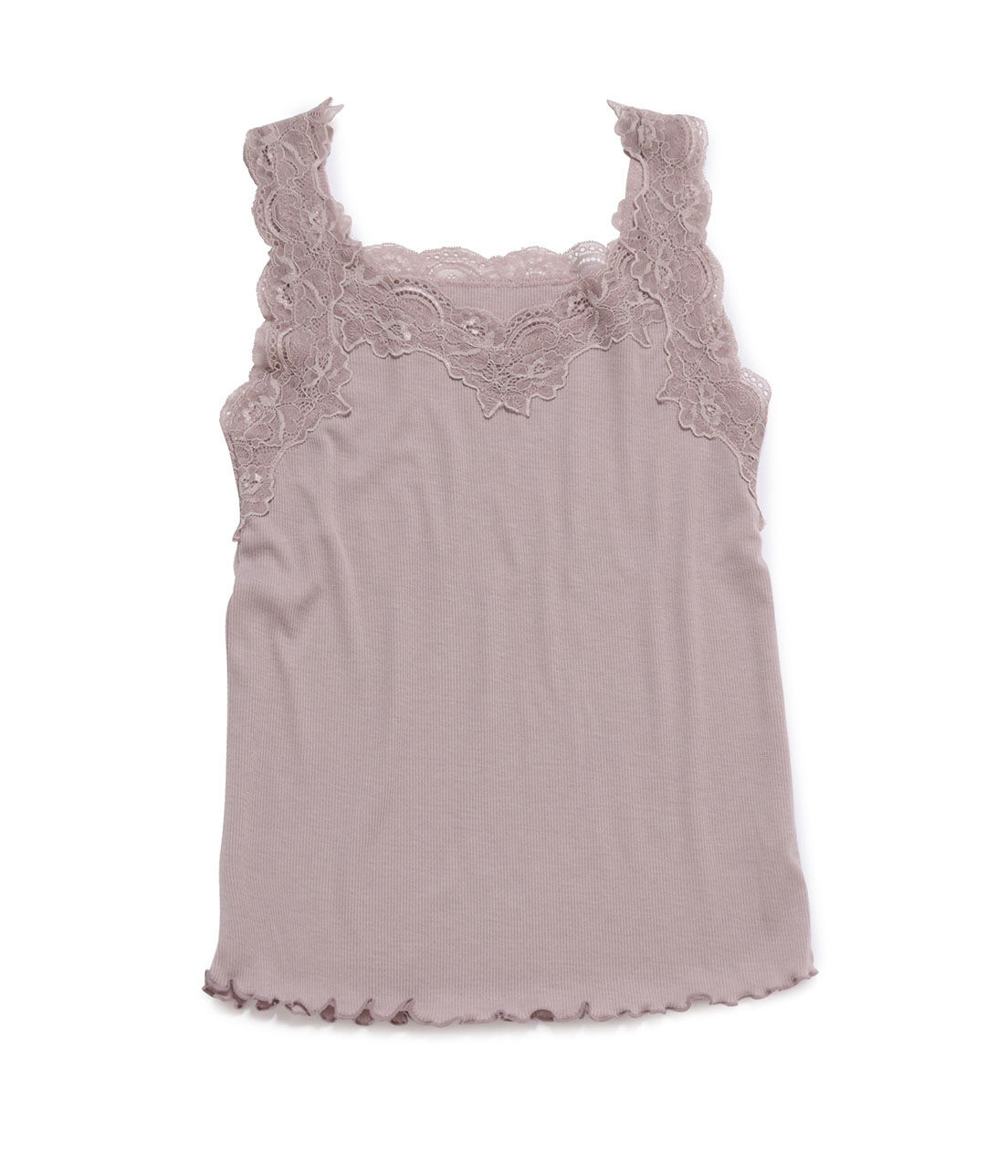 VIS「【前後2WAY】レース付きVネックタンクトップ」|タンクトップ|