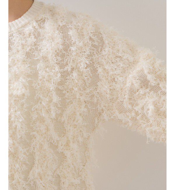 VIS「リボンヤーンフリンジニットプルオーバー」|ニット・セーター|