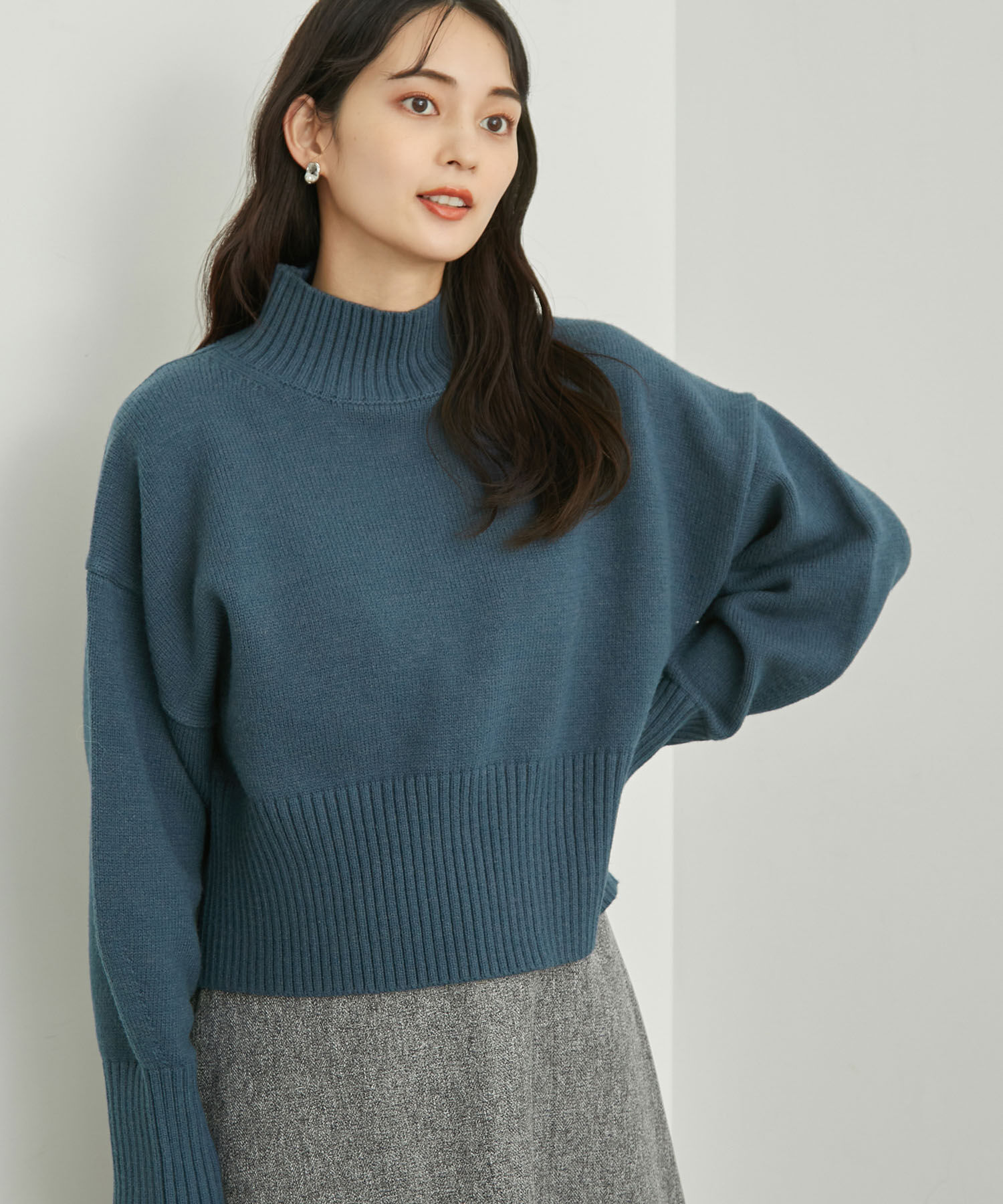 Rope&rsquo;Picnic「【CM着用商品】スタイルアップが叶うクロップドカラフルニット」|ニット・セーター|