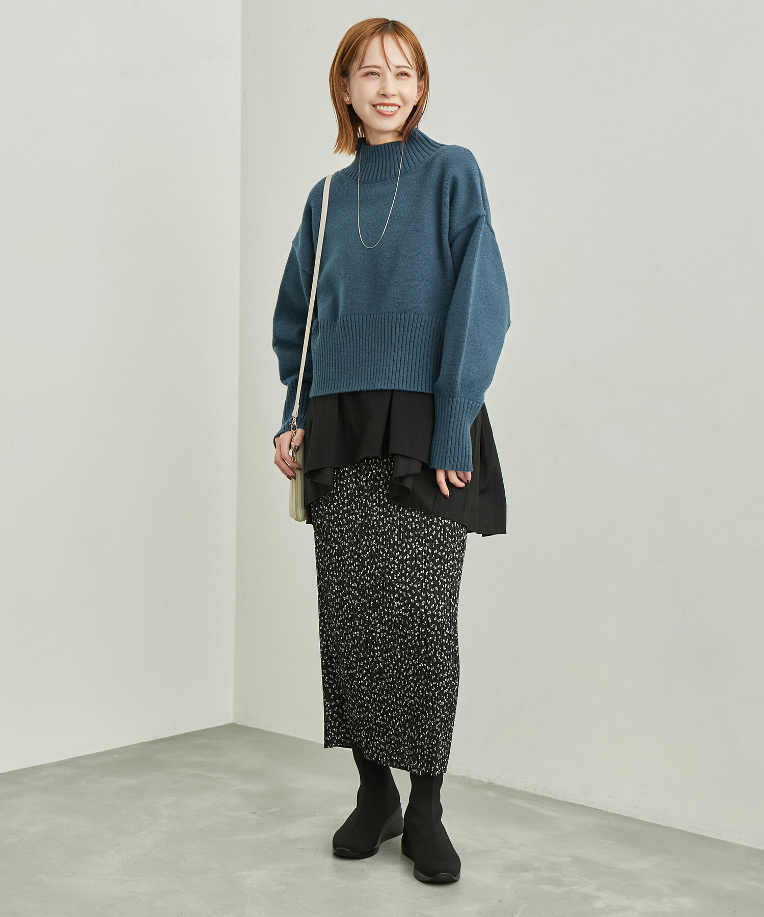 Rope&rsquo;Picnic「【CM着用商品】スタイルアップが叶うクロップドカラフルニット」|ニット・セーター|