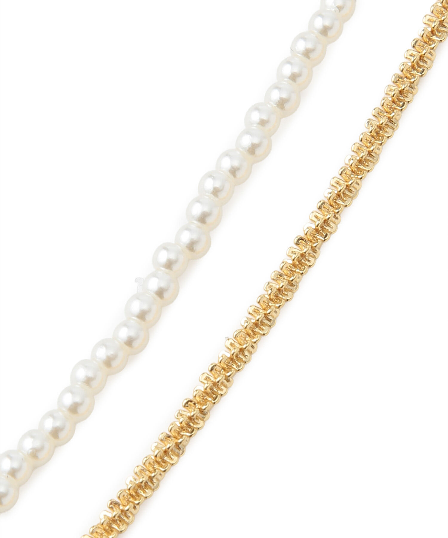 ROPE PICNIC PASSAGE「パール&times;ボールドチェーンセット2連ネックレス」|ネックレス|