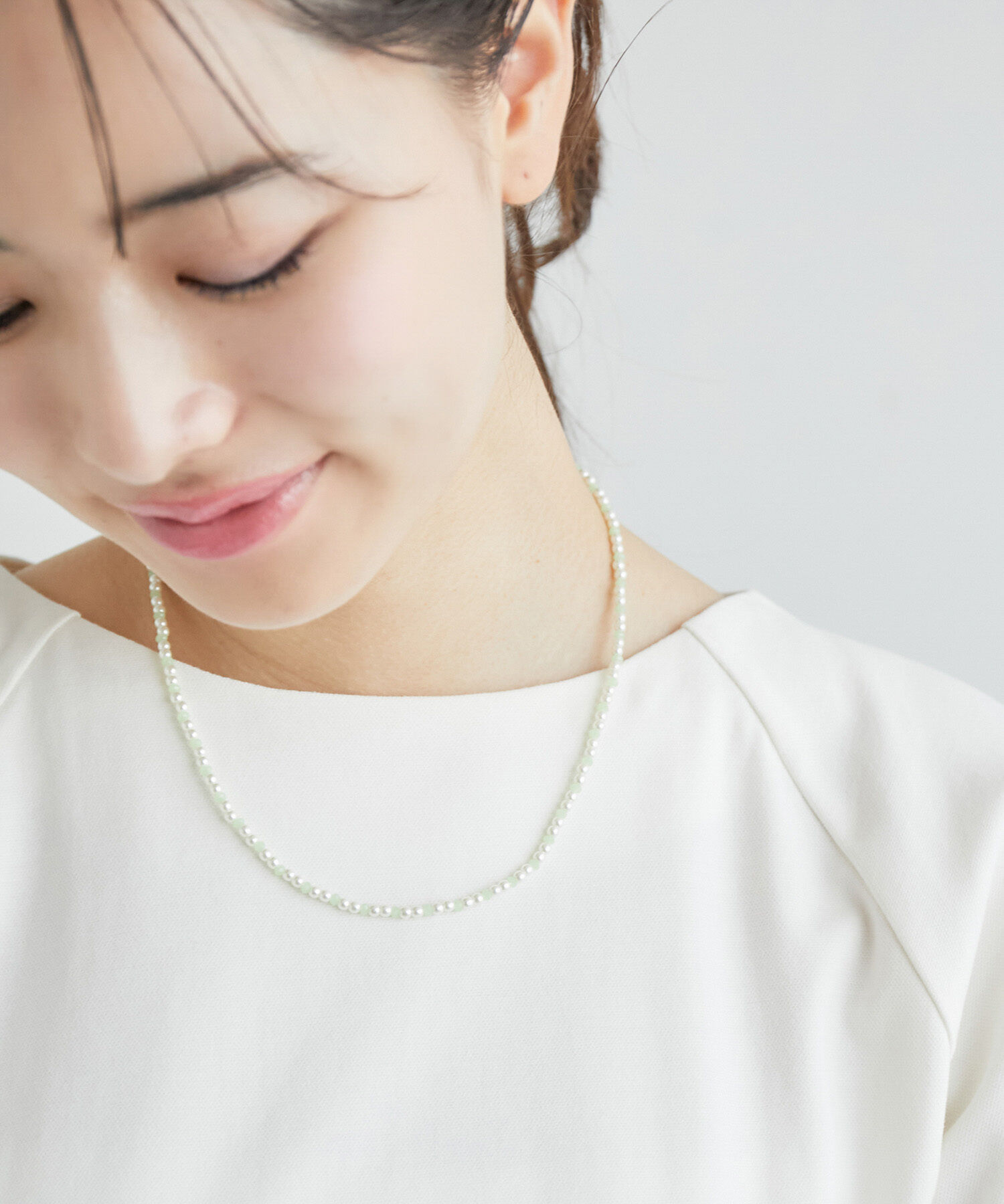 ROPE PICNIC PASSAGE「ミルキービーズ&times;パールショートネックレス」|ネックレス|