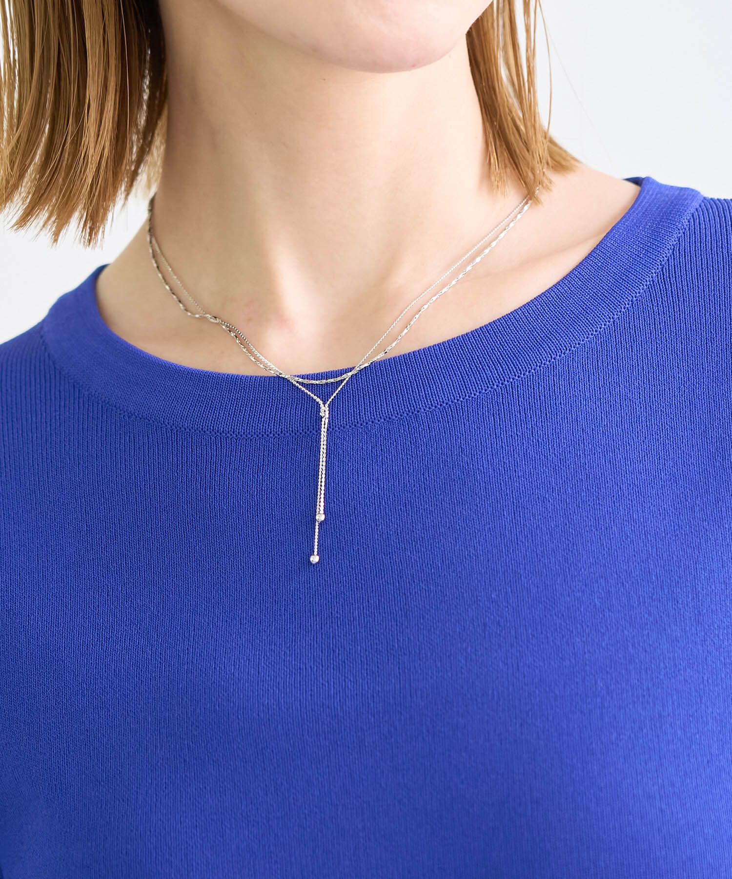 ROPE PICNIC PASSAGE「ラリエットショート2連ネックレス」|ネックレス|シルバー(93)