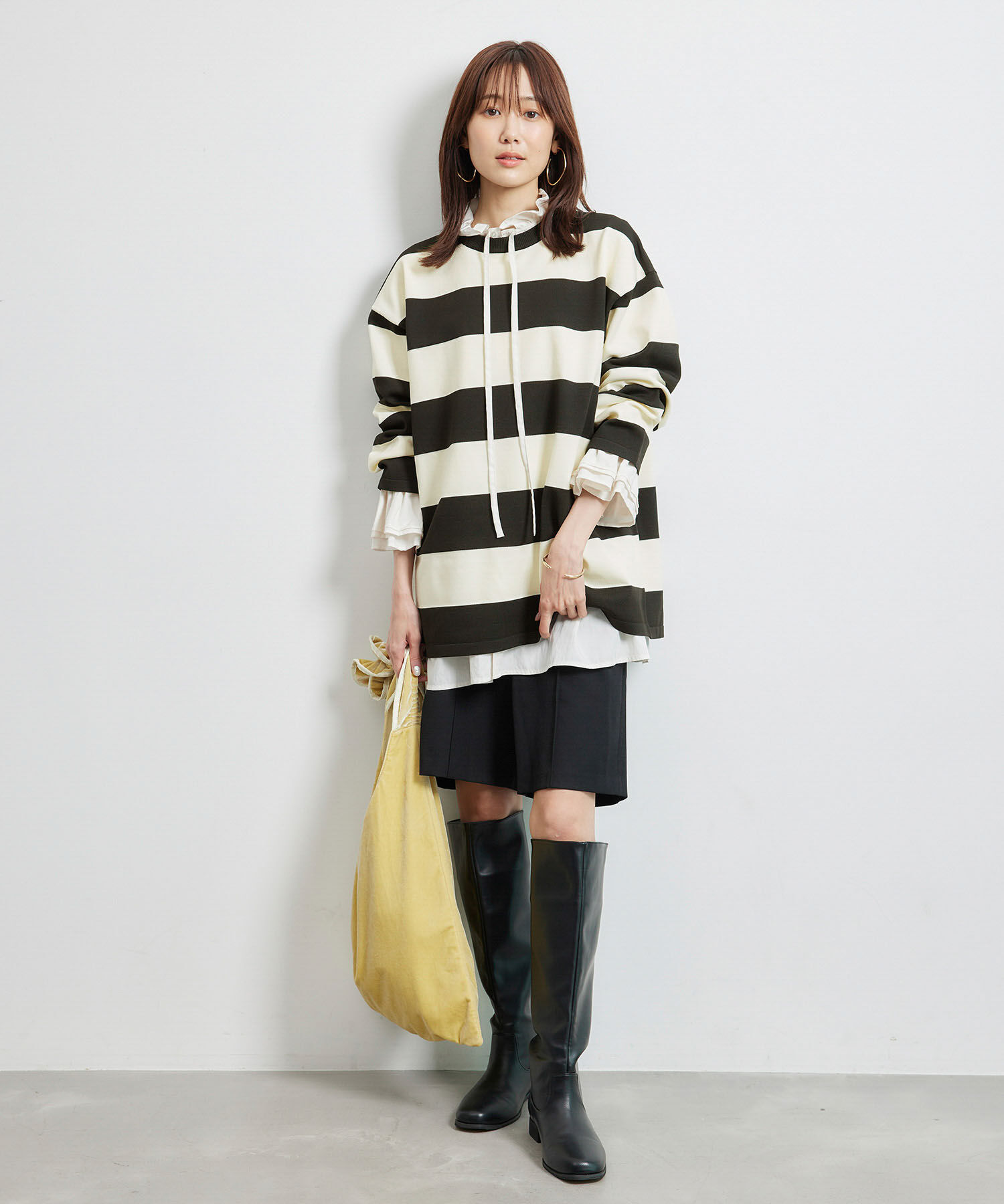 Rope&rsquo;Picnic「太ボーダーニットプルオーバー」|ニット・セーター|