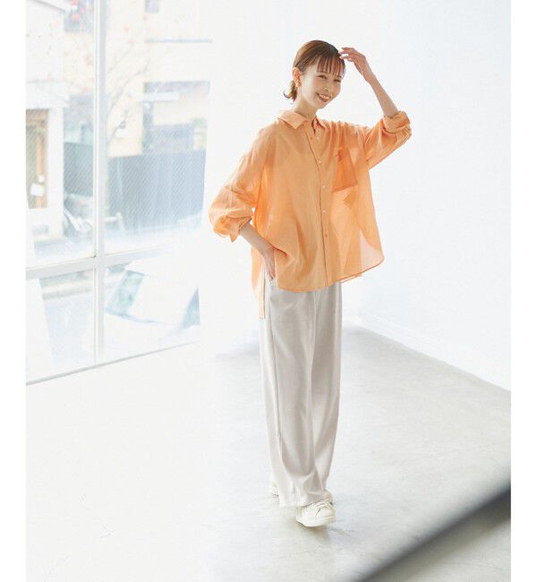 Rope&rsquo;Picnic「ドロストリラックスイージーワイドパンツ」|チノ|