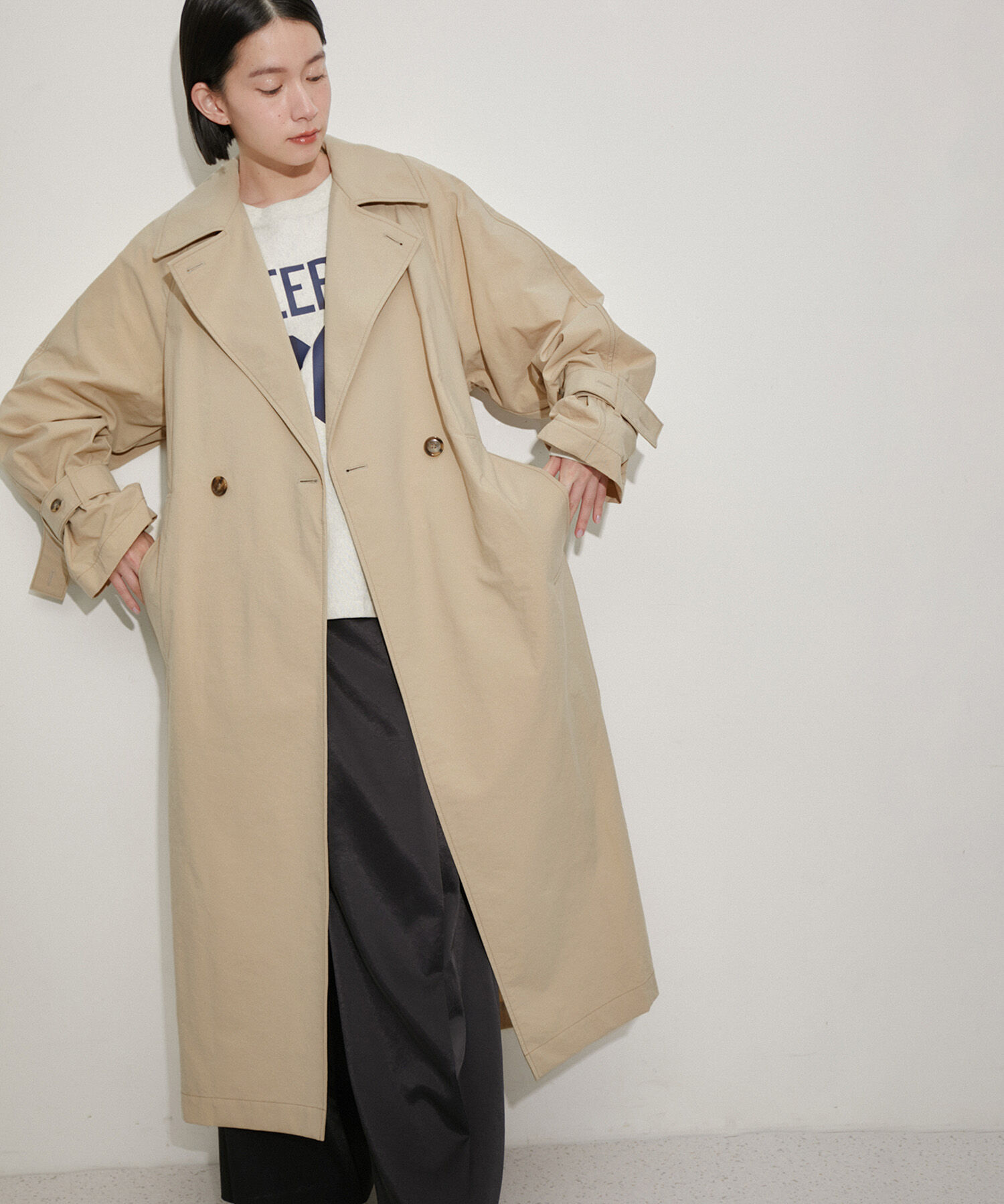 ADAM ET ROPE'「【環境配慮】ファンクショントレンチコート」|トレンチコート|