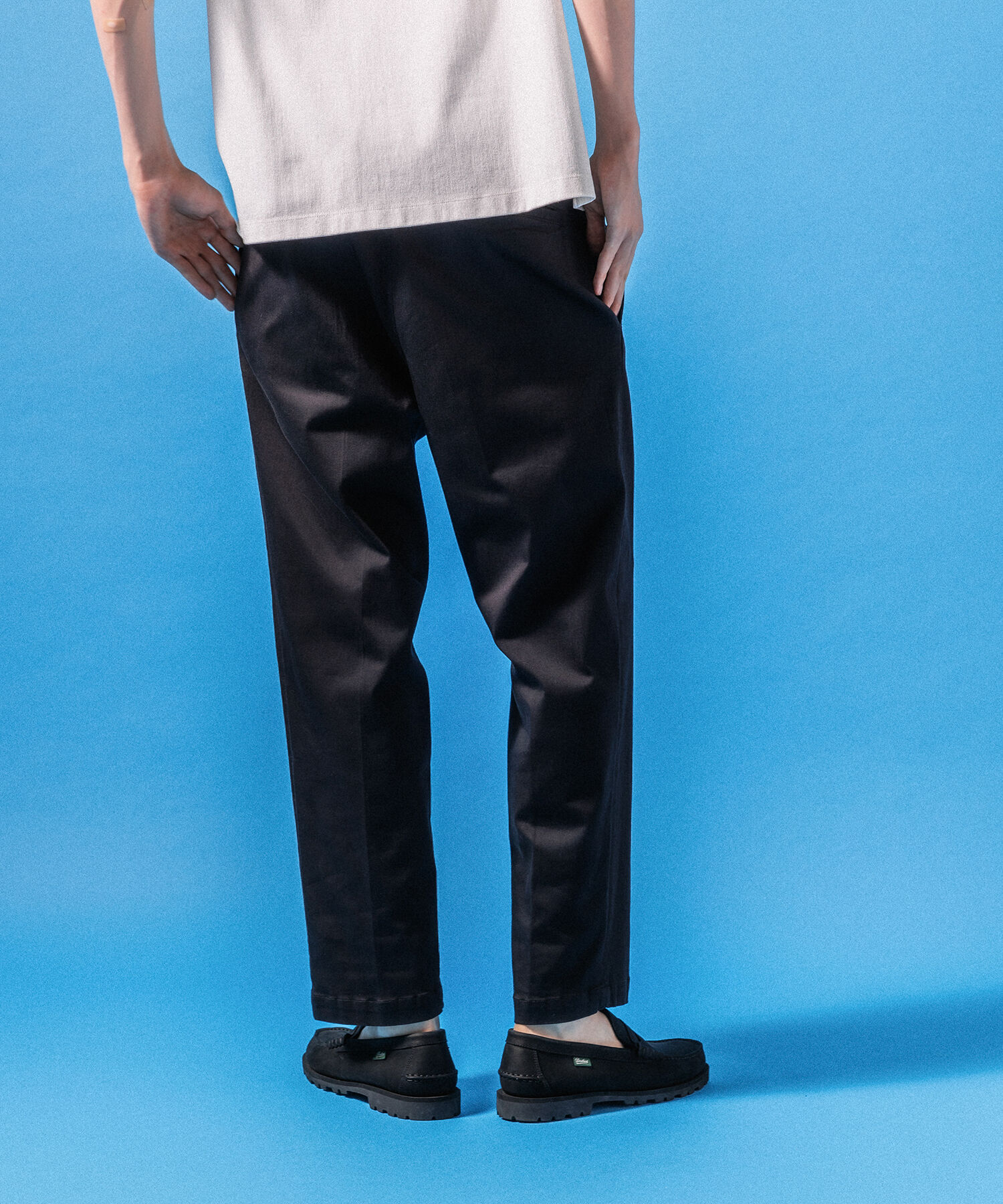 ADAM ET ROPE'「【接触冷感】ワイドテーパード ストレッチ イージーパンツ / ロングシーズン着用可能」|スラックス|