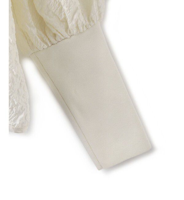 ADAM ET ROPE'「ジャガードコンビギャザートップス」|Tシャツ・カットソー|