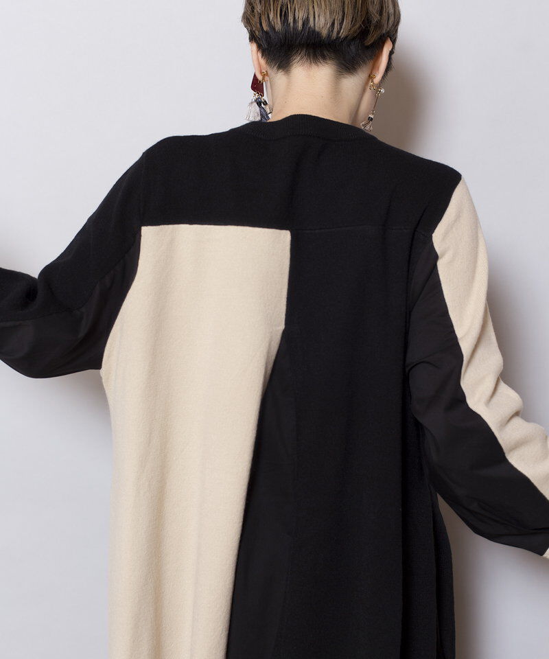 「ニット切替ワンピース」|ワンピース|