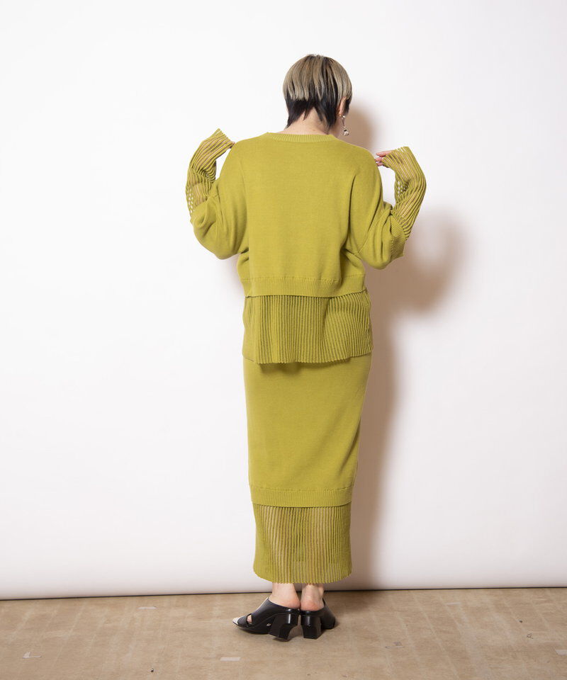  「ストライプヘムニットプルオーバー」|ニット・セーター|