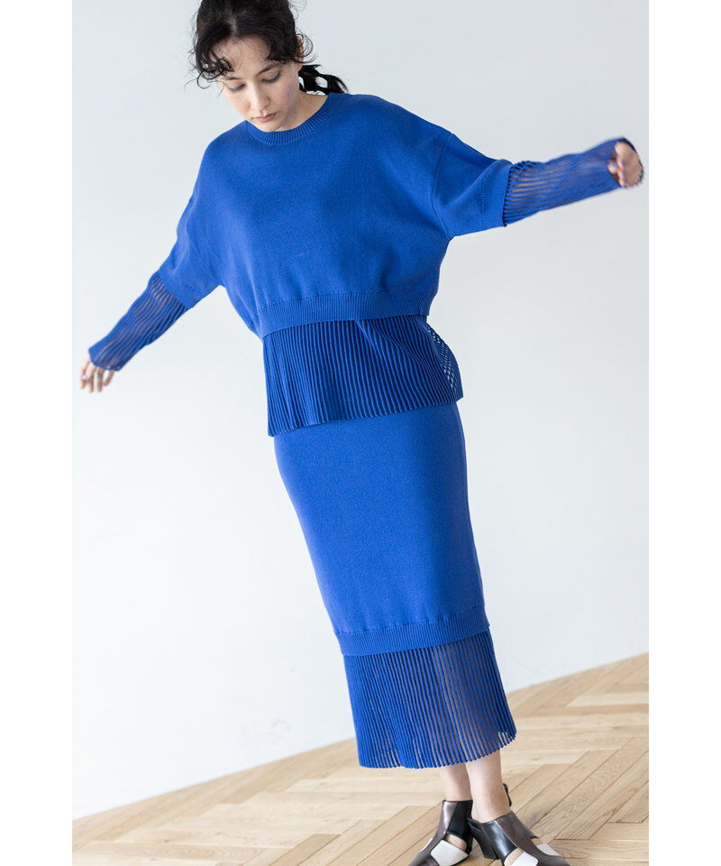  「ストライプヘムニットプルオーバー」|ニット・セーター|