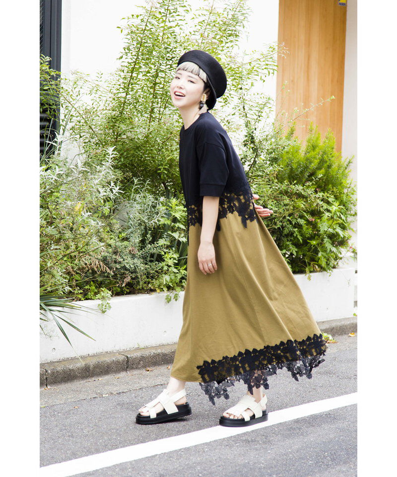  「レースモチーフワンピース」|ワンピース|