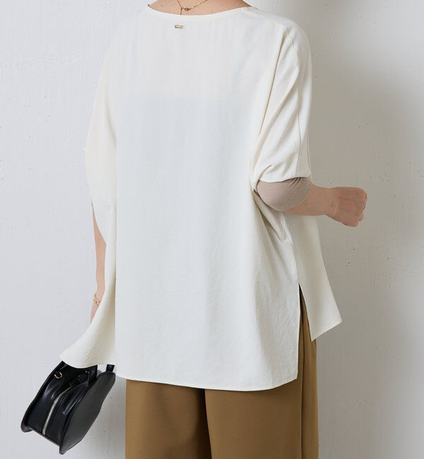  「ジャージ袖リブブラウス」|シャツ・ブラウス|