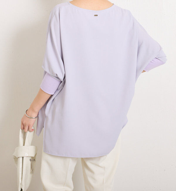  「ジャージ袖リブブラウス」|シャツ・ブラウス|