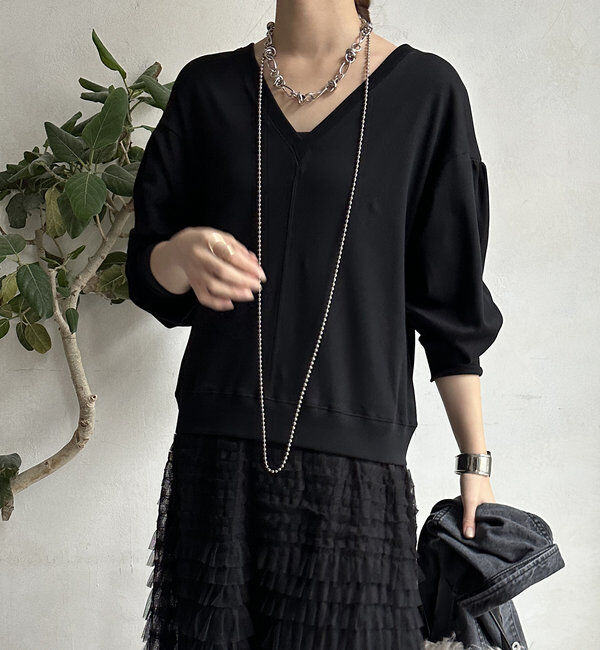  「【WEB限定】長袖ドッキングレイヤードワンピース」|ワンピース|