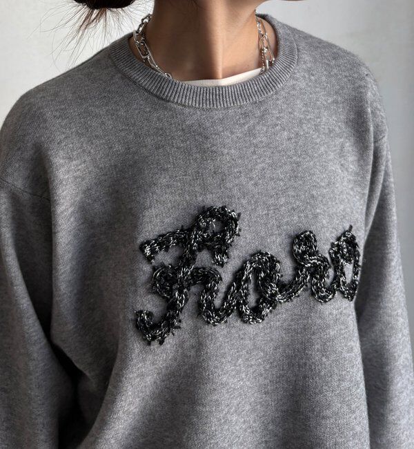  「【セットアップ対応/WEB限定】ツイードテープロゴニット」|ニット・セーター|