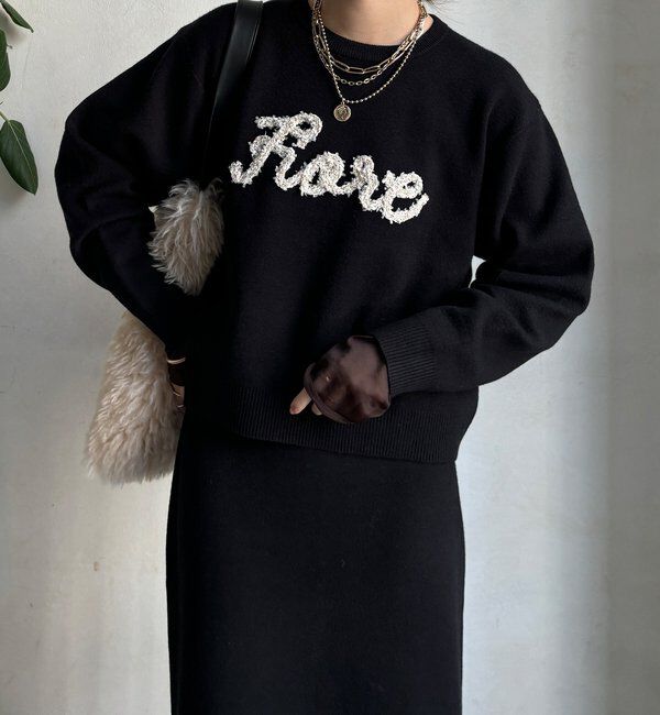  「【セットアップ対応/WEB限定】ツイードテープロゴニット」|ニット・セーター|