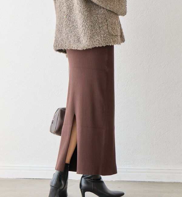  「予約【新色追加/マイナス3kg/レビュー高評価☆】リブタイトスカート」|スカート|