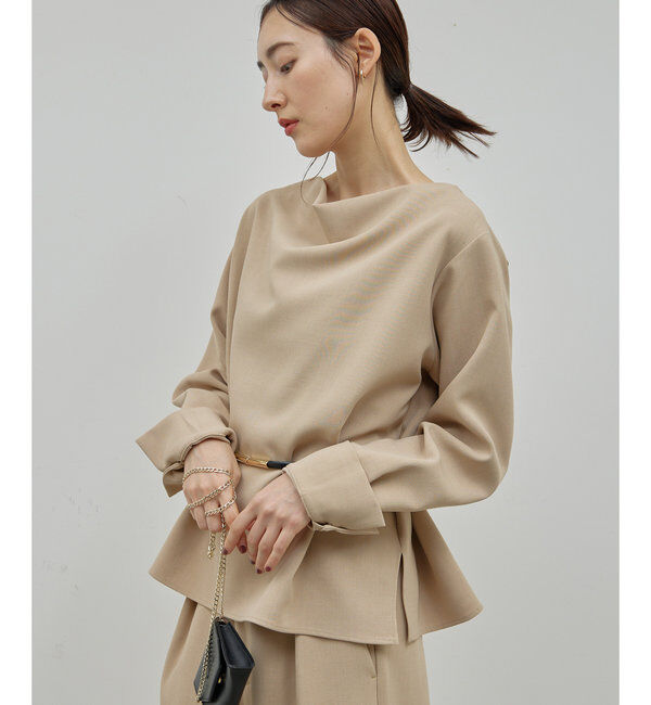  「【セットアップ対応】ドレープTブラウス」|シャツ・ブラウス|