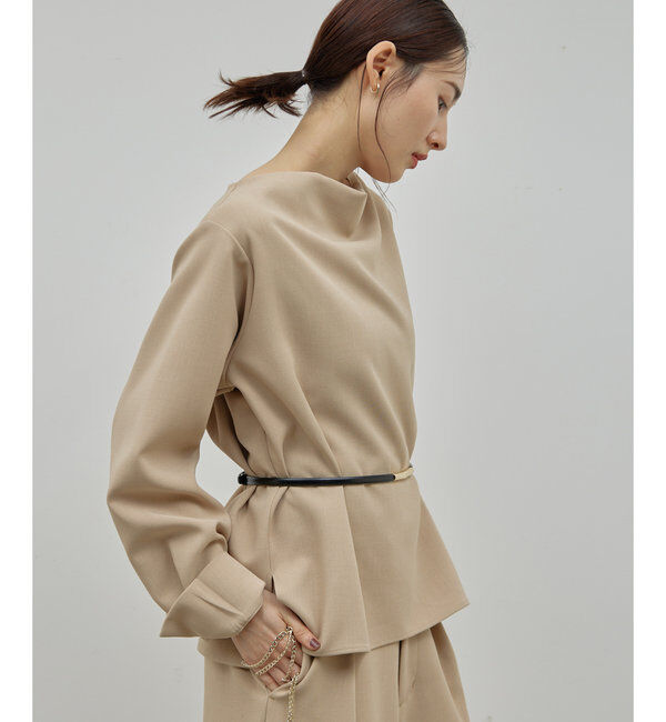  「【セットアップ対応】ドレープTブラウス」|シャツ・ブラウス|