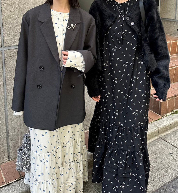  「花柄ティアードワンピース」|ワンピース|