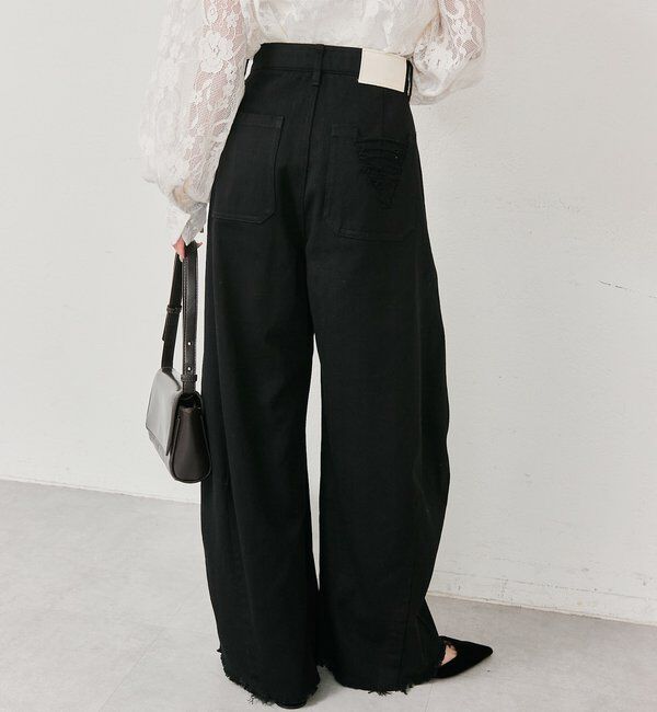  「クラッシュカーブパンツ」|デニム|