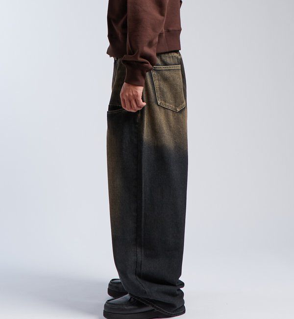  「【UNISEX/サイズ展開あり】スラッシュポケットブラストワイドデニム」|デニム|