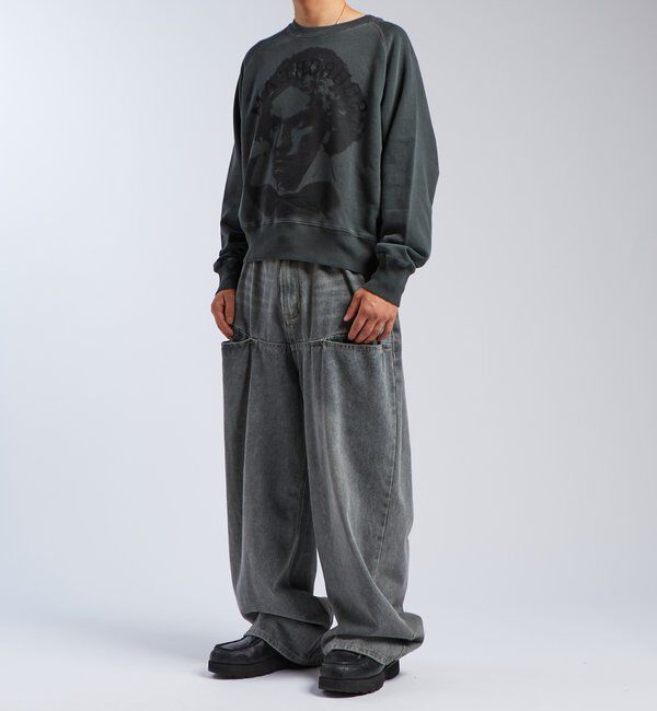  「【UNISEX/サイズ展開あり】スラッシュポケットブラストワイドデニム」|デニム|