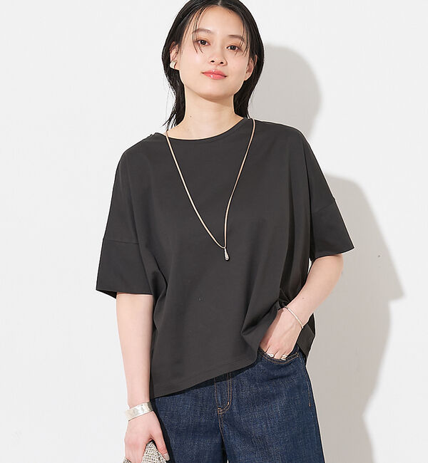 collex「【接触冷感・UVカット】コンパクトクールTシャツ」|Tシャツ・カットソー|チャコールグレー