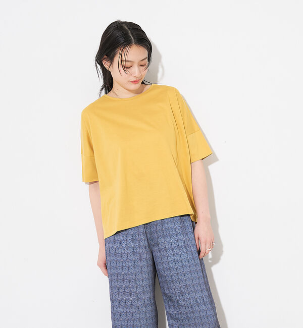 collex「【接触冷感・UVカット】コンパクトクールTシャツ」|Tシャツ・カットソー|イエロー