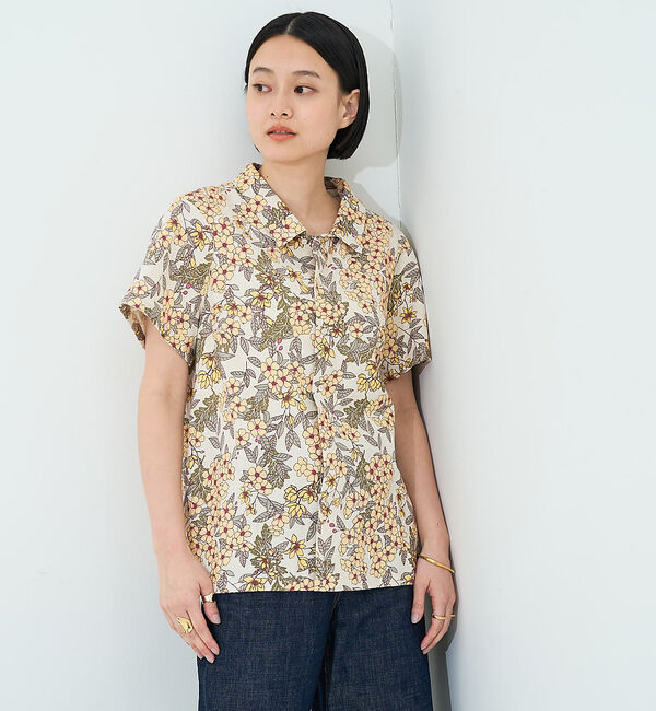 collex「ボタニカルプリントシャツ」|シャツ・ブラウス|イエロー