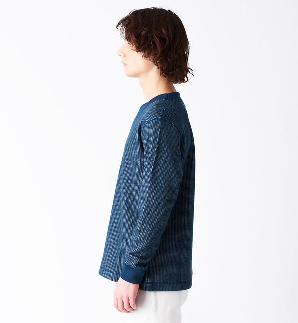 ABAHOUSE「シャンブレー ワッフル プルオーバーニット」|Tシャツ・カットソー|