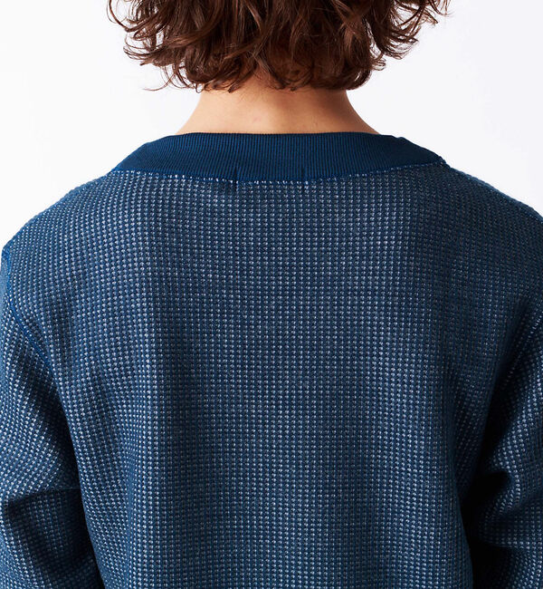 ABAHOUSE「シャンブレー ワッフル プルオーバーニット」|Tシャツ・カットソー|