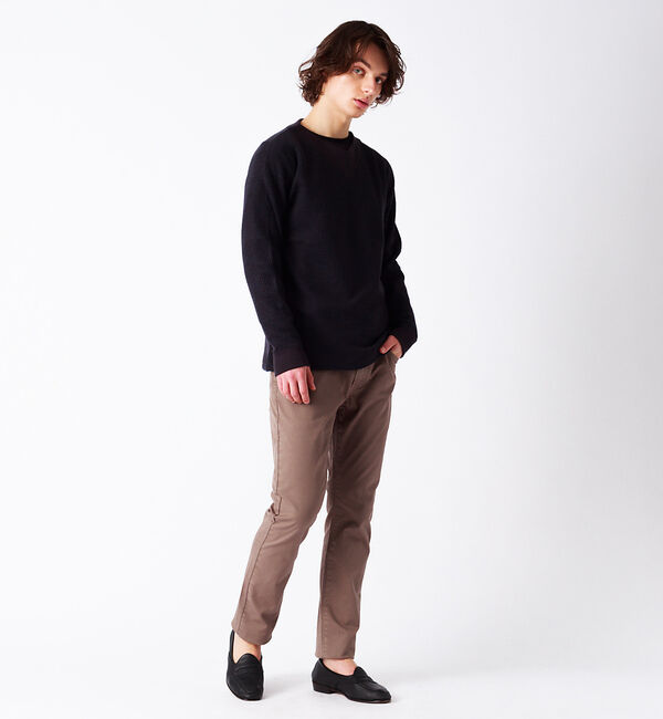 ABAHOUSE「シャンブレー ワッフル プルオーバーニット」|Tシャツ・カットソー|