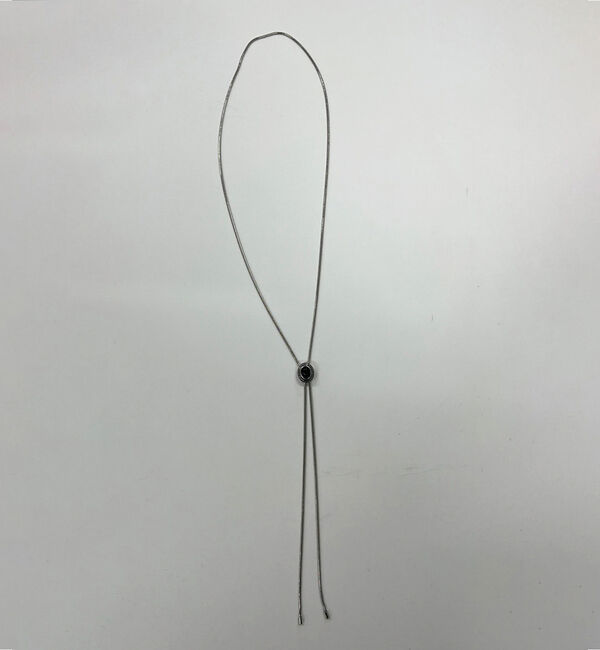 ABAHOUSE「【Leonor】メタルプレート カラーストーン ループタイ」|ネックレス|