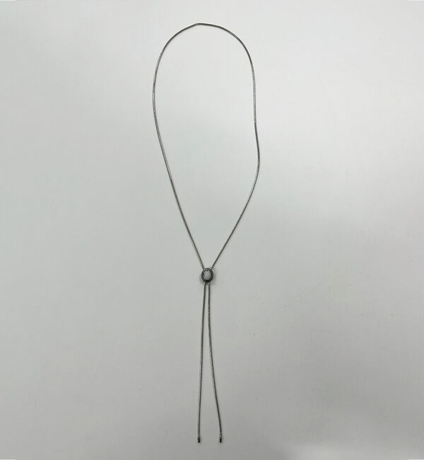 ABAHOUSE「【Leonor】メタルプレート カラーストーン ループタイ」|ネックレス|