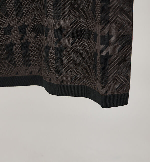 ABAHOUSE「【ハウンドトゥース柄】リラックスフィット コンビ Tシャツ」|Tシャツ・カットソー|