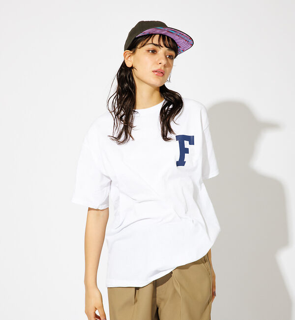 ABAHOUSE「【FRUIT OF THE LOOM】ワンポイント刺繍＆プリント クルーネック」|Tシャツ・カットソー|