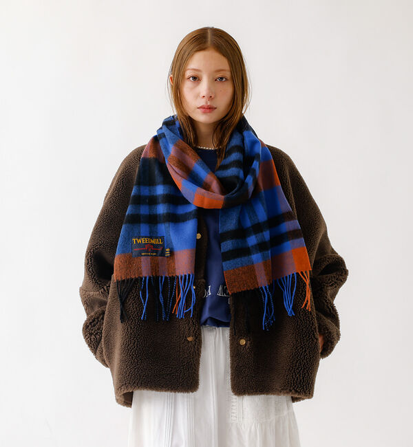 ABAHOUSE「【TWEEDMILL / ツイードミル】Lambswool Scarf  / ラ」|マフラー|ブラウン系その他1