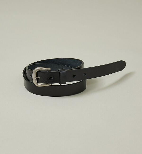 ABAHOUSE「Genuine Aniline Leather Belt / ジェニュイン アニ」|ベルト|ブラック
