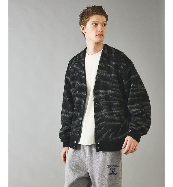 ABAHOUSE「【PENNEYS/ぺニーズ】TIGER PATTERN SHAGGY CARDI」|カーディガン|