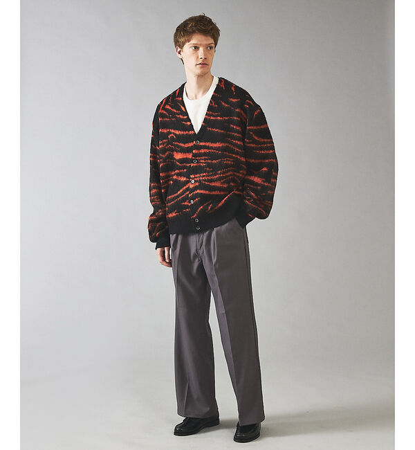 ABAHOUSE「【PENNEYS/ぺニーズ】TIGER PATTERN SHAGGY CARDI」|カーディガン|