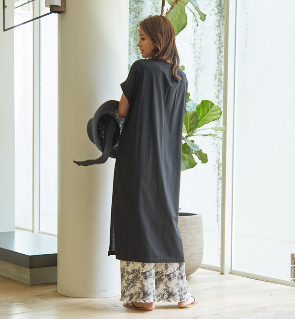 abahouse mavie「【大人のいちまんワンピ】シルケット天竺スキッパーワンピース」|ワンピース|