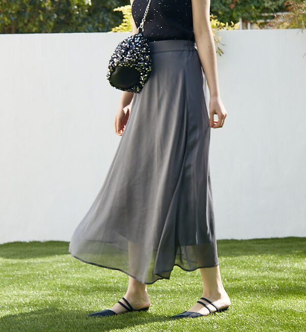 abahouse mavie「シアーフレアースカート」|スカート|