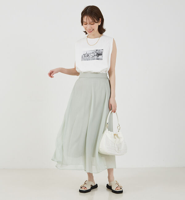 abahouse mavie「シアーフレアースカート」|スカート|